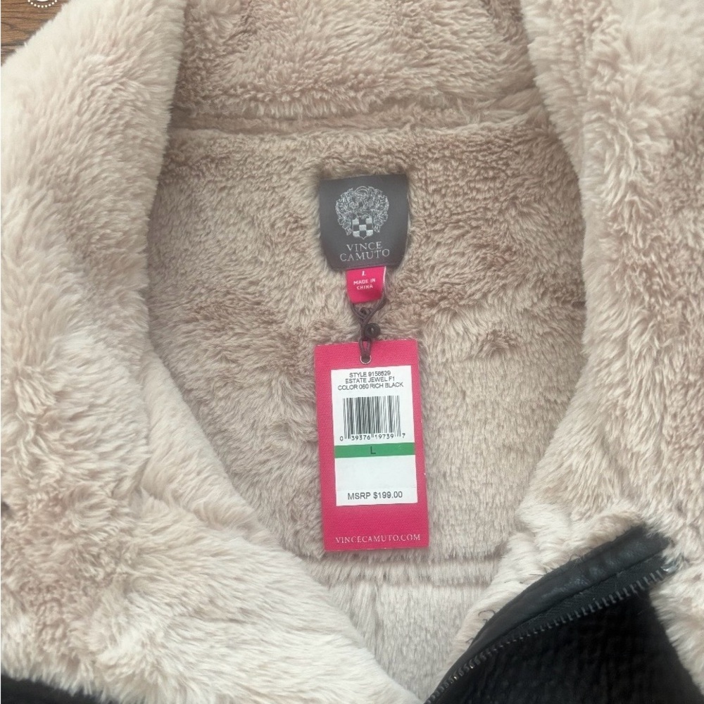 Vince Camuto Faux Leather & Fur Jacket - Picture 6 of 6